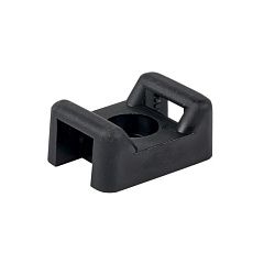 Площадка под хомуты (22x16) с монтажным отверстием М4 чёрная (100шт.) pmo-22-16-b