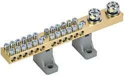 Шина N "ноль" на двух угловых изоляторах 200А ШНИ-10х18-24-L2-С IEK YNN30-24-C2-K03