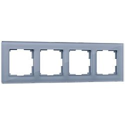 Рамка на 4 поста Favorit (серый,стекло) Werkel W0041115