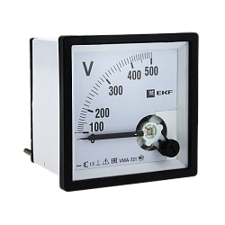 VMA-721 аналоговый на панель (72х72) квадратный вырез 500В прямое подкл. EKF PROxima vma-721-500