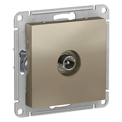 Розетка телевизионная проходная TV AtlasDesign 4дБ механизм шампань SchE ATN000592 1240345