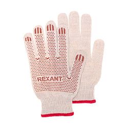 Перчатки х/б с покрытием ПВХ 5 нитей, 48-50 г REXANT 09-0202-1