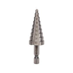 Сверло по металлу ступенчатое 4,0-20,0мм, 76мм, 62 HRC KRANZ KR-12-6601