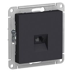 Розетка телефонная 1-м СП AtlasDesign RJ11 механизм карбон SE ATN001081 1240554