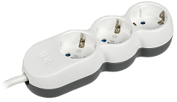 Удлинитель У03 3 места с заземлением 5м 3х1,5мм2 16А/250В UNO IEK WYP53-16-03-05-Z