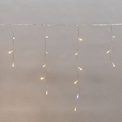Гирлянда светодиодная Айсикл (бахрома) 25х0,6м, c эффектом мерцания, прозрачный провод, IP44, 230В, диоды ТЕПЛЫЕ БЕЛЫЕ, 588LED NEON-NIGHT 255-596