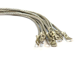 Проводник заземляющий П-1500 S=6 мм (с двумя након.) ЗЭТАРУС zeta11214