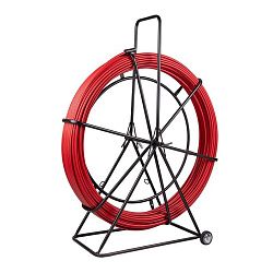 Протяжка кабельная (УЗК в тележке), стеклопруток, d=11,0мм, 50м, красная REXANT 47-1150