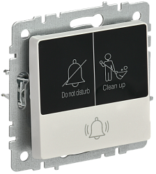 BRITE Кнопка звонка с индикацией для отелей 10А ВС10-1-9-БрЖ жемчуг IEK BR-V14-2-10-K36