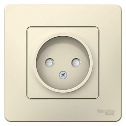 Розетка 1-м СП Blanca 16А IP20 250В без заземл. защ. шторки молоч. SE BLNRS000112 1210303
