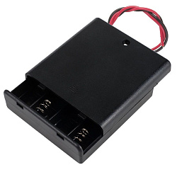 Отсек батарейный BH640, 4хАА (с проводами, закрытый), 1 штука 16-0826-9