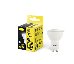 Лампа светодиодная PAR16 софит 7Вт 230В 4000К GU10 IEK LLE-PAR16-7-230-40-GU10