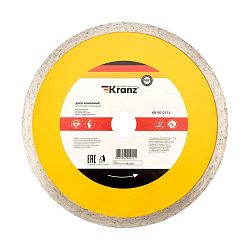 Диск алмазный отрезной сплошной 200x25,4/22,2x2x10мм KRANZ KR-90-0114
