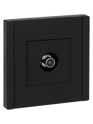 FORTE&PIANO Розетка TV оконечная FP128 черный IEK FP-A10-O-K02