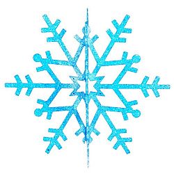 Елочная фигура Снежинка резная 3D, 61 см, цвет синий 502-363