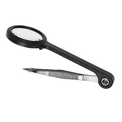 Лупа ручная, увеличение 8х, ø24мм, с пинцетом REXANT 12-0411