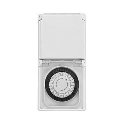 Розетка с механическим таймером суточный 30мин/24ч 48 ON/OFF в защитном корпусе IP 44 REXANT RX - 23 11-6003