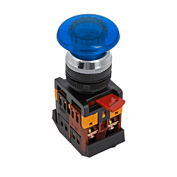 Кнопка AELA-22 синяя с подсветкой NO+NC 24В EKF pbn-aela-1b-24