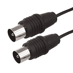 ВЧ кабель ТВ штекер - ТВ штекер, 7м, черный REXANT 17-5025