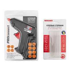 Набор ПК01 для творчества (пистолет 15Вт, стержни 7мм) 12-1701