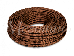 Провод декоративный витой TV+Internet, цвет - шоколад, ТМ "МезонинЪ,(бухта 45м) GE72100-17 GE72100-17