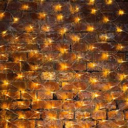 Гирлянда светодиодная Сеть 2х1,5м 288 LED ТЕПЛЫЙ БЕЛЫЙ прозрачный ПВХ IP65 свечение с динамикой 230В блок в комплекте NEON-NIGHT 215-046