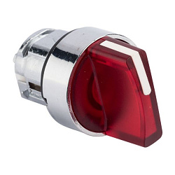 Исполнительный механизм переключателя ХB4 красный на 2 положения с фиксацией, с подсветкой с короткой ручкой XB4BD2FL-R