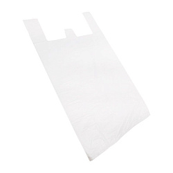 Пакет майка ПНД 30+16*60, 15мкм белая (100шт./уп) 61-0205-1