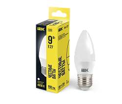 Лампа светодиодная C35 свеча 9Вт 230В 4000К E27 IEK LLE-C35-9-230-40-E27