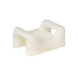 Площадка под хомуты (22x16) с монтажным отверстием М4 белая (100шт.) pmo-22-16-w