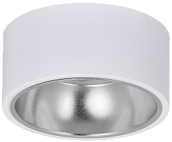 LIGHTING Светильник 4017 накладной потолочный под лампу GX53 белый/хром IEK LT-UPB0-4017-GX53-1-K54