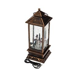 Декоративный фонарь с эффектом снегопада и подсветкой Новый год 501-161