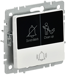 BRITE Кнопка звонка с индикацией для отелей 10А ВС10-1-9-БрБ белый IEK BR-V14-2-10-K01