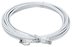 ITK Коммутационный шнур (патч-корд) кат.5E UTP LSZH 5м slim колпачок с язычком белый PC08-C5EUL-5M-SL-WT