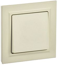 BRITE Выключатель 1-клавишный 10А в сборе ВСР10-1-0-БрКр бежевый IEK BR-V10-0-10-K10-F