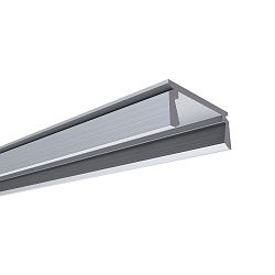 Профиль алюминиевый  П-образный , накладной, серебро, 15,2х6мм, 2м, шир. ленты до 10мм, , без упаковки (без рассеивателя, без заглушек) 08-01-01