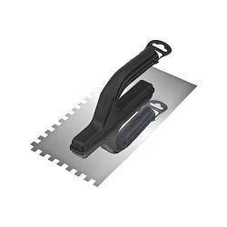 Гладилка нержавеющая 130х270 мм, зуб 6х6 мм, пластиковая ручка REXANT 89-0253