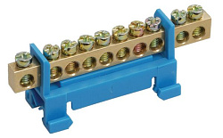 Шина N "ноль" на DIN-изоляторе типа "Стойка" ШНИ-6х9-10-С-С IEK YNN10-69-10P-K07