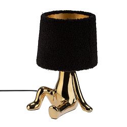 Светильник декоративный Человечек, золотой с черным абажуром, Е27 REXANT 603-1035