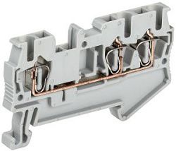 Клемма пружинная КПИ 3в-2,5 3 вывода 31А серая IEK YZN11-3-002-K03