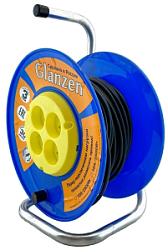 Удлинитель силовой на катушке GLANZEN 4 гн. ПВС 2х0,75 арт. EB-30-014 EB-30-014