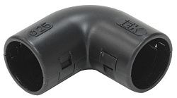 ELASTA Поворот открывающийся на 90град CI25G черный IEK CTA10D-CIG25-K02-050