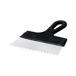 Шпатель фасадный REXANT 200 мм зуб 6х6 нержавеющая сталь, пластмассовая ручка 89-0222