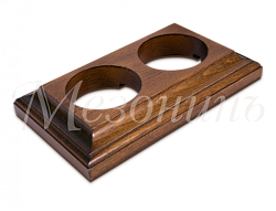 Рамка двухместная  "Престиж" темный дуб, для наружного и внутреннего монтажа, ТМ "МезонинЪ" GE70707- GE70707-26