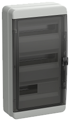 TEKFOR Корпус пластиковый КМПн-36 IP65 черная прозрачная дверь IEK TF5-KP72-N-36-65-K03-K02