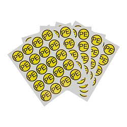 Наклейка знак электробезопасности «PE»,  диаметр 20мм (20 шт. на листе) REXANT 55-0004