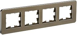 BRITE Рамка 4-местная РУ-4-1-Бр металл латунь RE IEK BR-M42-M-01-K49