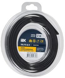 Трубка термоусадочная ТТУ нг-LS 8/4 черная (2м/упак) IEK UDR12-008-004-002-K02-T