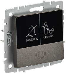 BRITE Кнопка звонка с индикацией для отелей 10А ВС10-1-9-БрТБ темная бронза IEK BR-V14-2-10-K45