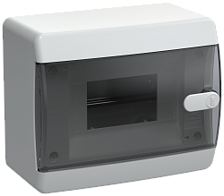 UNION Compact Корпус пластиковый БЕЛЫЙ ЩРН-П-6, IP41 черная прозрачная дверь IEK UIC-KP12-N-06-41-K01